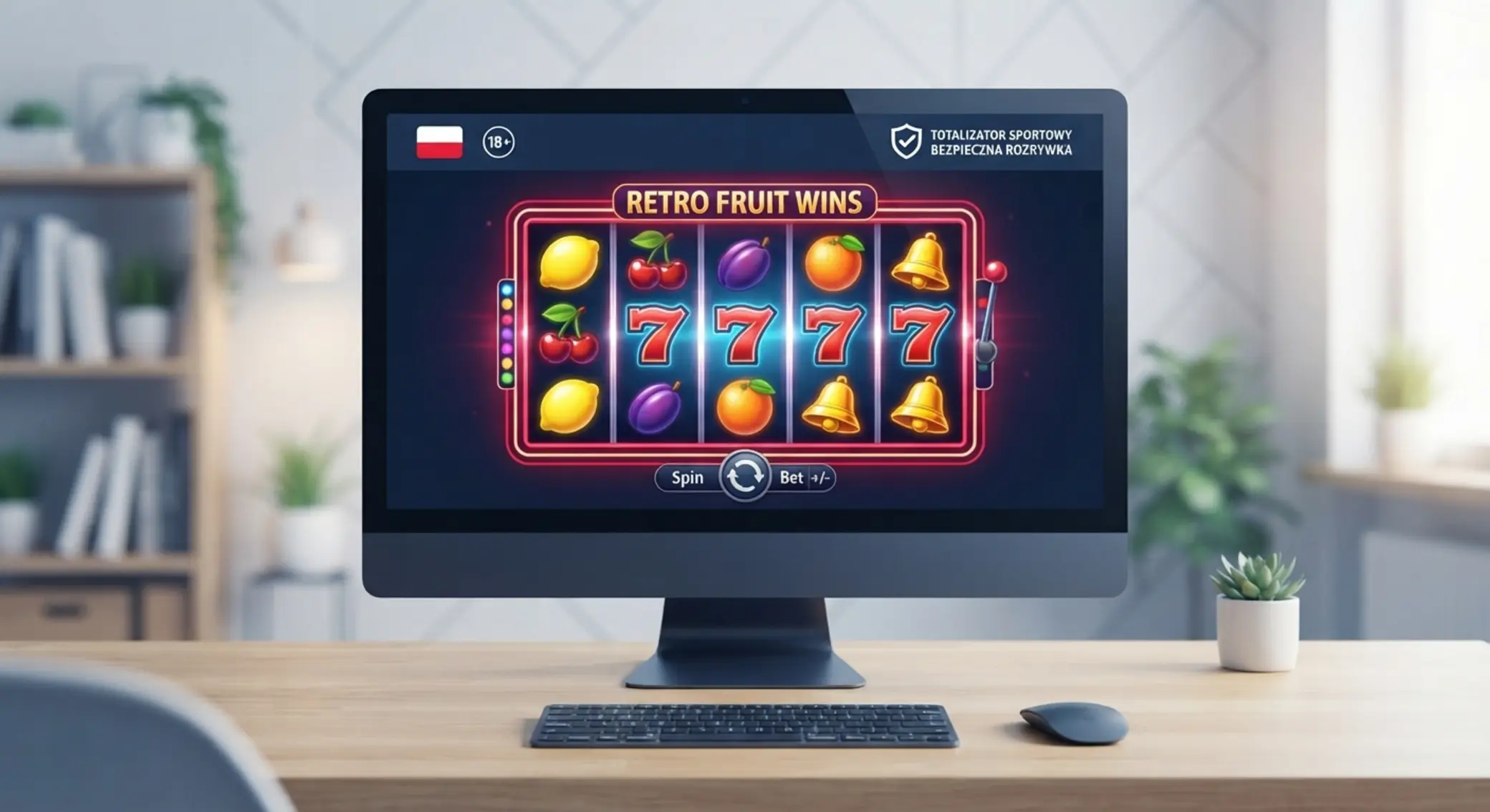Legalna gra online w Polsce Ilustracja legalnej gry online w Polsce z symbolem PL i 18+