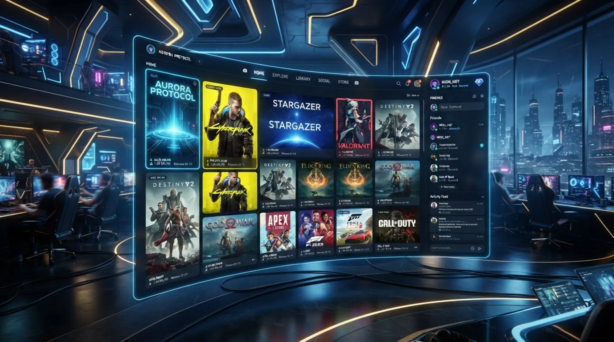 Ogólne wrażenie z lobby GG Bet Lobby platformy GG.Bet z różnymi kategoriami gier w ciemnym nowoczesnym stylu
